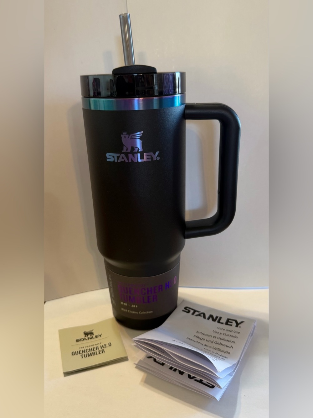 LIMITED Stanley Quencher H2.0 FlowState Tumbler 30oz, Black Chroma